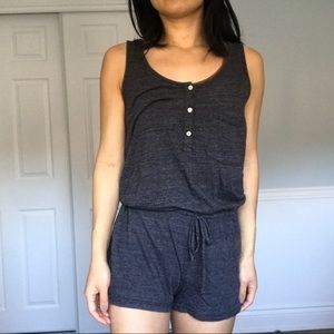 C&C California Romper in Charcoal Grey. Women’s size Small